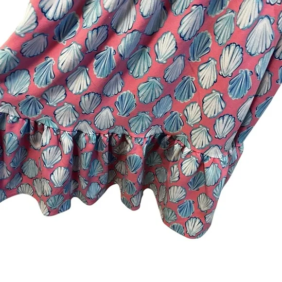 Simply southern pink blue seashells shells preppy beach spring summer dress xl - Picture 5 of 7